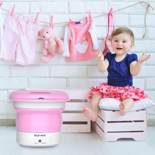 Portable Washing Machine, Mini Folding Washing Machine, Lightweight Convenient Washer for Camping, Travelling, Apartment Dorm, Gift for Friend or Family