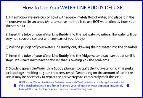 Water Line Buddy Deluxe - Frozen Water Line Tool - Quickly and Easily Unfreeze Your Refrigerator Water Dispenser  Universal Kit Works On All Fridges