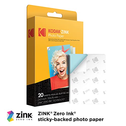 Zink Kodak Step Camera |Digital Instant Camera with 10MP Image Sensor, Zero Ink Technology (White) Gift Bundle