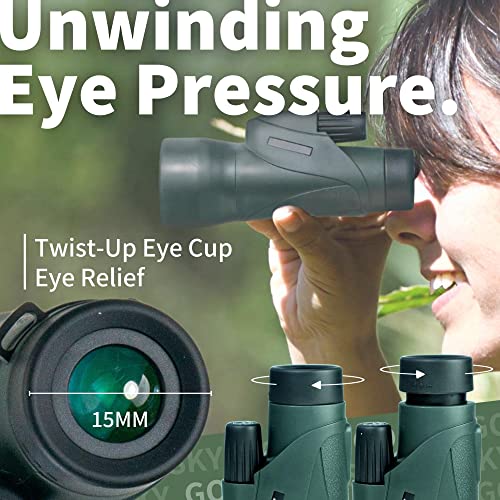 Gosky 12x55 High Definition Monocular Telescope and Quick Smartphone Holder - 2019 Newest Waterproof Monocular -BAK4 Prism for Wildlife Bird Watching Hunting Camping Travelling Wildlife Secenery