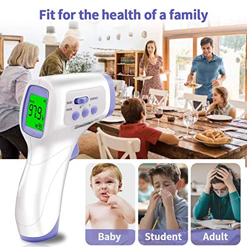 Non-Contact Forehead Thermometer, Amerzam Infrared Thermometer Thermal Temterature Scanner for Body Kids & Adults