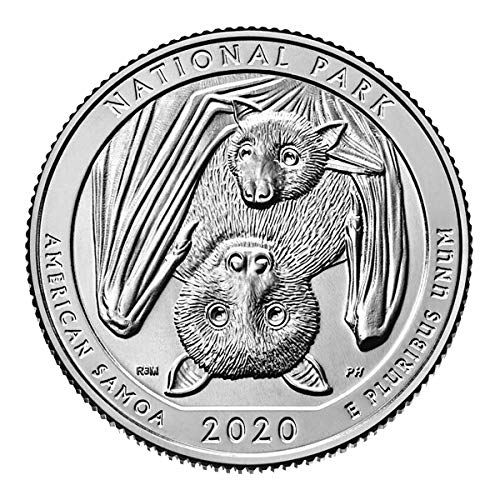 2020 P, D American Samoa National Park Quarter Singles - 2 Coin Set Uncirculated