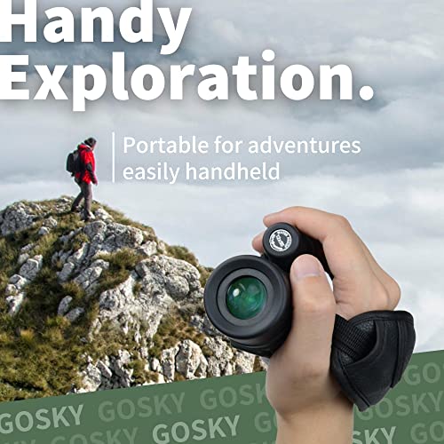 Gosky 12x55 High Definition Monocular Telescope and Quick Smartphone Holder - 2019 Newest Waterproof Monocular -BAK4 Prism for Wildlife Bird Watching Hunting Camping Travelling Wildlife Secenery