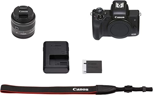 Canon EOS M50 Mark II + EF-M 15-45mm is STM Kit Black