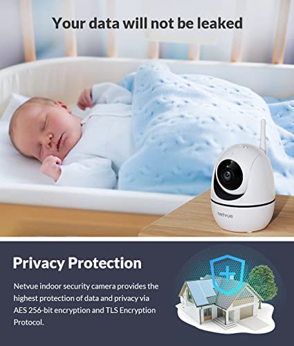 Dog Camera, Netvue 1080P FHD 2.4GHz WiFi Pet Camera , Indoor Security Camera for Pet/Baby/Nanny, AI Human Detection, Night Vision, Cloud Storage/TF Card, 2-Way Audio Compatible with Alexa