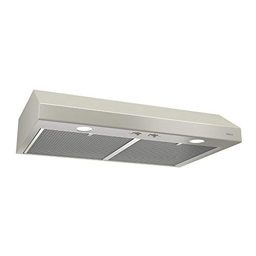 Broan-NuTone BCSD130BC Glacier Range Hood with Light, Exhaust Fan for Under Cabinet, 30 Inch, Bisque