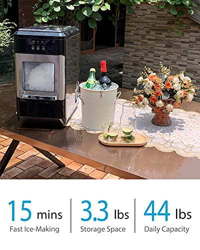 ADT Countertop Crunchy Chewable Nugget Ice Maker 44lbs per Day