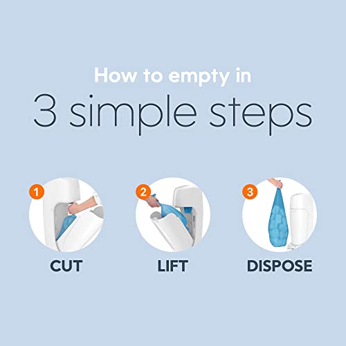 Playtex Diaper Genie Complete Pail with Built-In Odor Controlling Antimicrobial, Includes Pail & 1 Refill, Blue