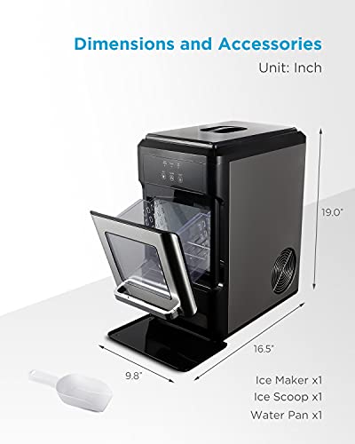 ADT Countertop Crunchy Chewable Nugget Ice Maker 44lbs per Day