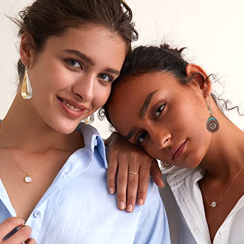 47 Pairs Fashion Earrings for Women Girls, Boho Statement Tassel Rattan Leather Earrings Ethnic Fashion Butterfly Stud Acrylic Hoop Silver Drop Dangle Earrings Set for Birthday Everyday Jewelry Gift