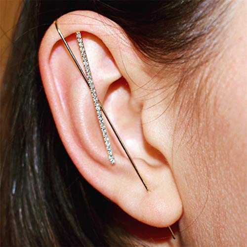 Nihewoo Pair of Ear Wrap Crawler Hook Earrings,Jewelry Hook Earrings for Women Girls Ear Wrap Ear Cuff Earring