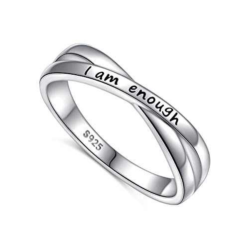 Sterling Silver I Am Enough Ring Size 10