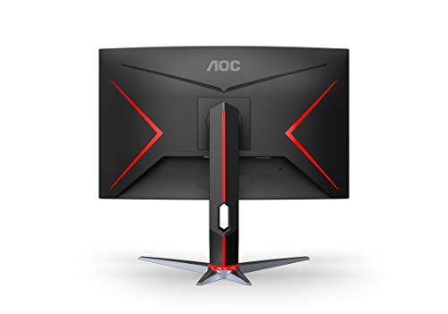 AOC CQ27G2 27" Super Curved Frameless Gaming Monitor QHD 2K, 1500R Curved VA, 1ms, 144Hz, FreeSync, Height adjustable, 3-Year Zero Dead Pixel Guarantee