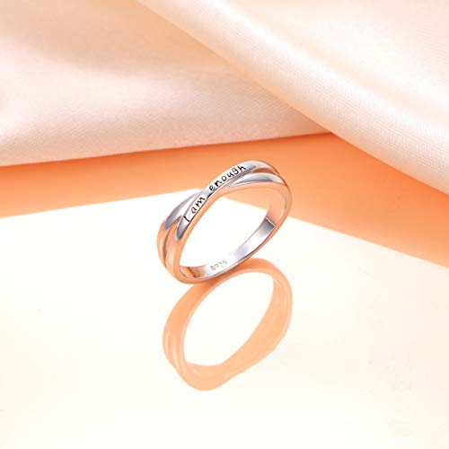 Sterling Silver I Am Enough Ring Size 10