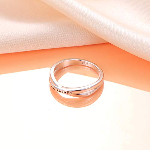 Sterling Silver I Am Enough Ring Size 10