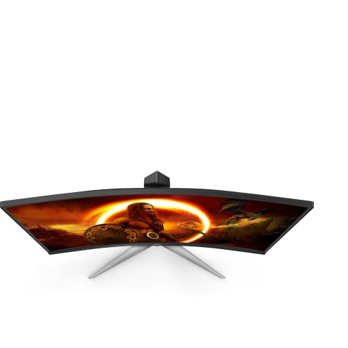 AOC CQ27G2 27" Super Curved Frameless Gaming Monitor QHD 2K, 1500R Curved VA, 1ms, 144Hz, FreeSync, Height adjustable, 3-Year Zero Dead Pixel Guarantee