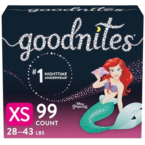 Goodnites Bedwetting Underwear for Girls, XS, 44 Ct, Packaging May Vary