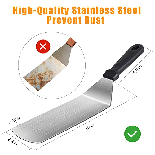 Griddle Accessories,15 Pcs Flat-top Grilling Accessories,Stainless Steel BBQ Accessories with Spatula, Slotted Spatula,Basting Cover, Chopper,Scraper,Egg Mold for Men Women Outdoor Yard Camping