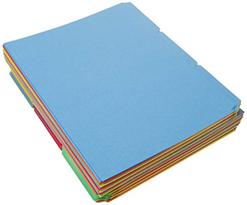 AmazonBasics AMZ401 File Folders - Letter Size (100 Pack)  Assorted Colors