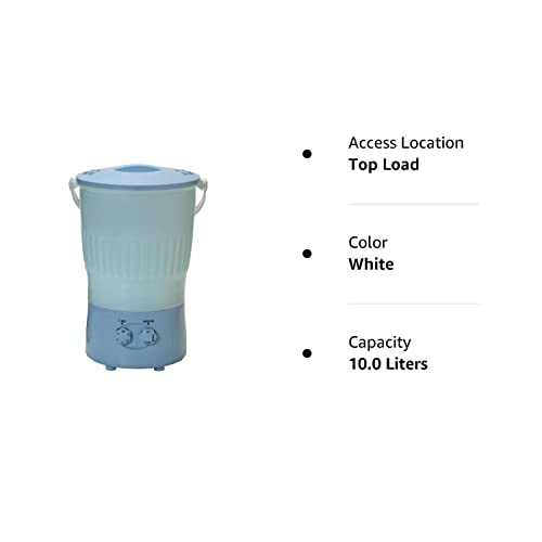 As Seen On TV Wonder Washer - a Portable Mini Clothes Washing Machine That goes Anywhere - Ideal for Cleaning Clothes On The Go - 10 Liter Capacity