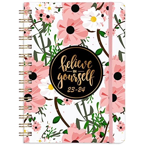 2021 Planner - Weekly & Monthly Planner 2021 with Tabs, 6.4"x 8.5", Jan 2021 - Dec 2021, Flexible Hardcover, Strong Binding, Thick Paper, Back Pocket, Elastic Closure, Inspirational Quotes