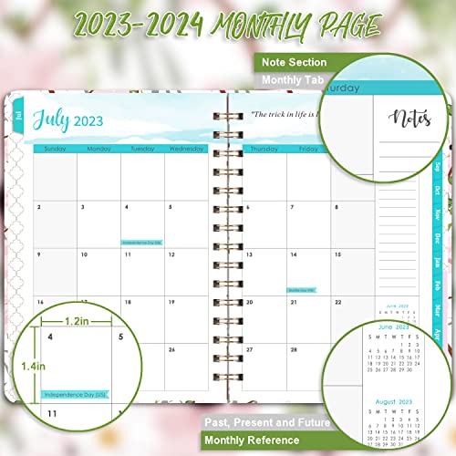 2021 Planner - Weekly & Monthly Planner 2021 with Tabs, 6.4"x 8.5", Jan 2021 - Dec 2021, Flexible Hardcover, Strong Binding, Thick Paper, Back Pocket, Elastic Closure, Inspirational Quotes