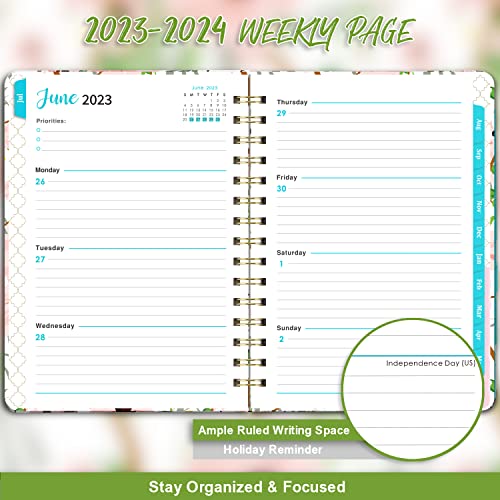 2021 Planner - Weekly & Monthly Planner 2021 with Tabs, 6.4"x 8.5", Jan 2021 - Dec 2021, Flexible Hardcover, Strong Binding, Thick Paper, Back Pocket, Elastic Closure, Inspirational Quotes