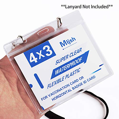 2 Pack - CDC Vaccinate Card Holder 4 X 3 Inches Immunization Record Vaccination Cards Protector Clear Vinyl Plastic Sleeve with Waterproof Type Resealable Zip