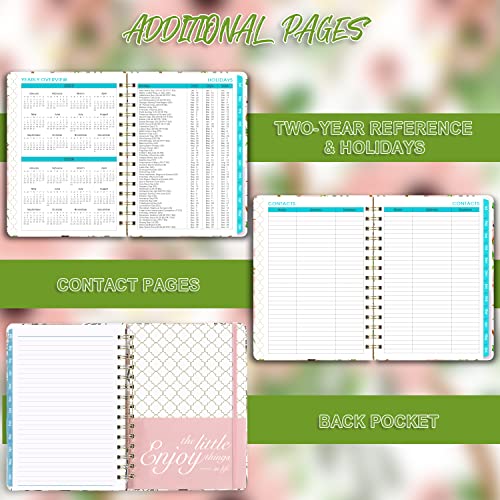 2021 Planner - Weekly & Monthly Planner 2021 with Tabs, 6.4"x 8.5", Jan 2021 - Dec 2021, Flexible Hardcover, Strong Binding, Thick Paper, Back Pocket, Elastic Closure, Inspirational Quotes