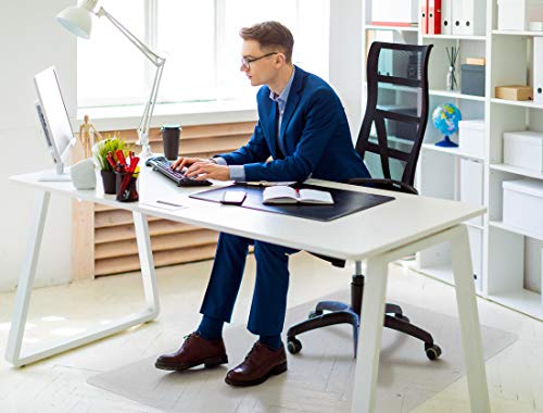 AmazonBasics Vinyl Chair Mat Protector for Hard Floors 47" x 35"