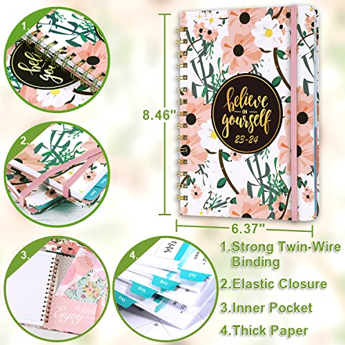 2021 Planner - Weekly & Monthly Planner 2021 with Tabs, 6.4"x 8.5", Jan 2021 - Dec 2021, Flexible Hardcover, Strong Binding, Thick Paper, Back Pocket, Elastic Closure, Inspirational Quotes