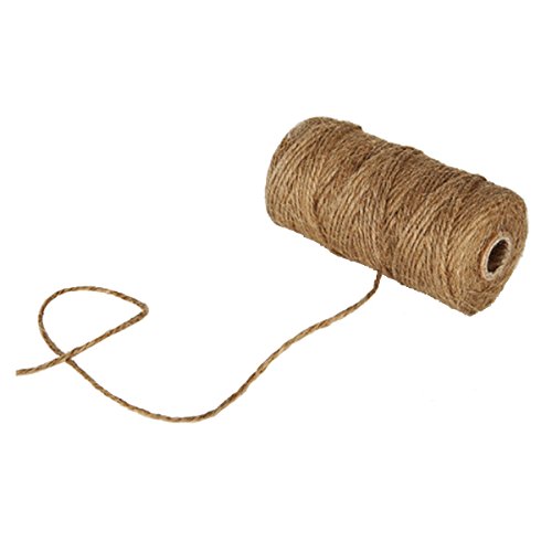 KINGLAKE 328 Feet Natural Jute Twine Best Arts Crafts Gift Twine Christmas Twine Durable Packing String for Gardening Applications