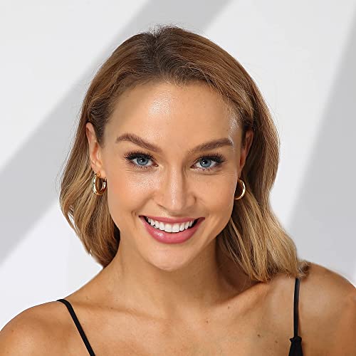 wowshow Small Chunky Thick Good Tube Hoops Earrings for Women