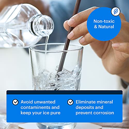 Essential Values Ice Machine Cleaner 16 fl oz, Nickel Safe Descaler | Ice Maker Cleaner Compatible with: Whirlpool 4396808, Manitowac, Ice-O-Matic, Scotsman, Follett & more! - Made in USA