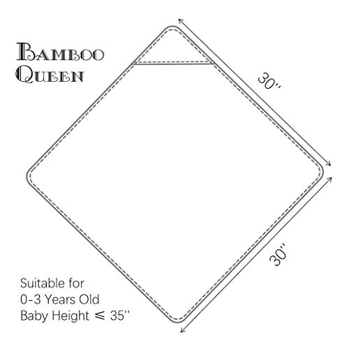 2 Pack Premium Bamboo Baby Bath Towel - Ultra Absorbent - Ultra Soft Organic Hypoallergenic Hooded Towels for Babies,Toddler,Infant - Newborn Essential -Perfect Baby Registry Gifts for Boy Girl