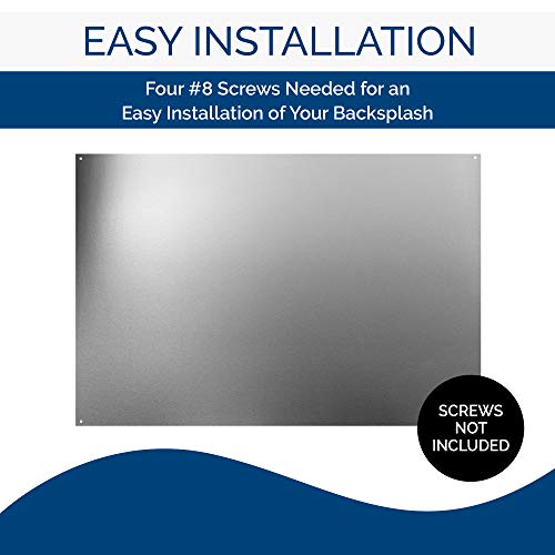 Broan Backsplash Range Hood Wall Shield for Kitchen, Reversible Stainless Steel, 24" x 30"