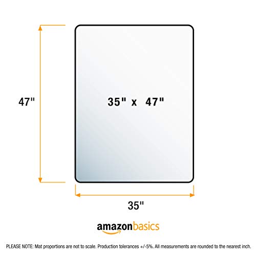 AmazonBasics Vinyl Chair Mat Protector for Hard Floors 47" x 35"