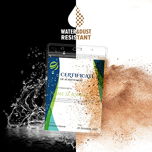 3 Pack CDC Vaccination Card Protector 4X3 in Immunization Record Vaccine Card Holder Horizontal Badge I'd Name Tags Clear PVC Sleeve Waterproof Type Resealable Zip w 3 Lanyard Slots for Events Travel