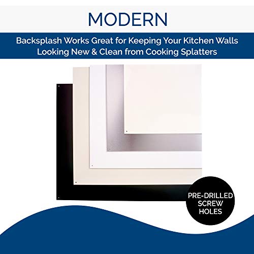 Broan Backsplash Range Hood Wall Shield for Kitchen, Reversible Stainless Steel, 24" x 30"