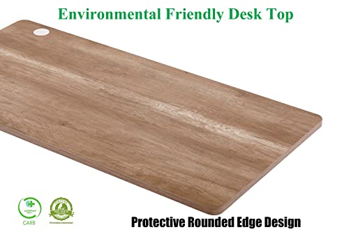 UNICOO Melamine 47.2 x 23.6 Inch Universal Table Top for Standard and Sit to Stand Height Adjustable Home and Office Desk Frames (Gray Oak)