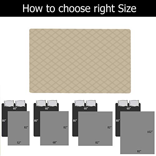 Ameritex Waterproof Dog Bed Cover Pet Blanket with Anti-Slip Back for Furniture Bed Couch Sofa (52x82 Inches, Beige)