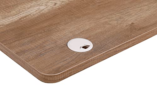 UNICOO Melamine 47.2 x 23.6 Inch Universal Table Top for Standard and Sit to Stand Height Adjustable Home and Office Desk Frames (Gray Oak)