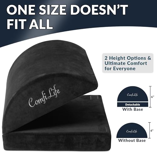 ComfiLife Foot Rest for Under Desk at Work â Adjustable Memory Foam Foot Rest for Office Chair & Gaming Chair â Ergonomic Design for Back & Hip Pain Relief (Black)