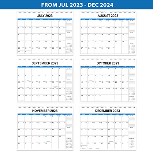 2021-2022 Calendar - 18 Monthly Wall Calendar, July 2021 - December 2022, 14.6'' x 11.4", Academic Calendar, Large Blocks with Julian Dates, Twin-Wire Binding, Suitable for hanging on the wall with simple appearance and decorative effect.