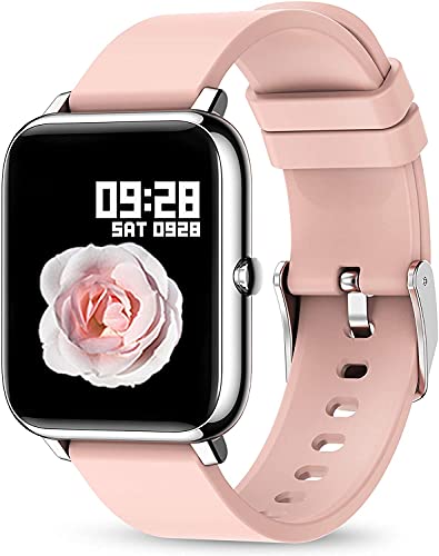 Smart Watch, KALINCO Fitness Tracker with Heart Rate Monitor, Blood Pressure, Blood Oxygen Tracking, 1.4 Inch Touch Screen Smartwatch Fitness Watch for Women Men Compatible with Android iPhone iOS