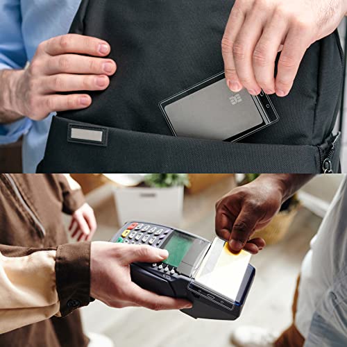 3 Pack CDC Vaccination Card Protector 4X3 in Immunization Record Vaccine Card Holder Horizontal Badge I'd Name Tags Clear PVC Sleeve Waterproof Type Resealable Zip w 3 Lanyard Slots for Events Travel