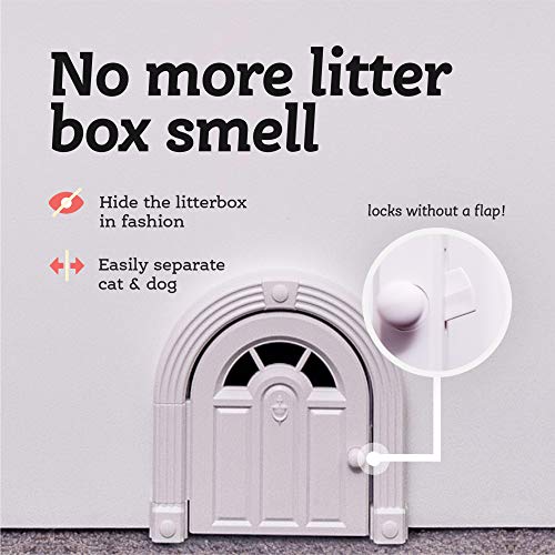 Purrfect Portal Interior Cat Door - No-Flap Cat Door for Interior Door, Cat Door Interior Door for Cats Up to 20 lbs, Easy DIY Setup, Secured Installation in Minutes, No Training Needed