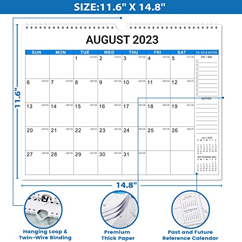 2021-2022 Calendar - 18 Monthly Wall Calendar, July 2021 - December 2022, 14.6'' x 11.4", Academic Calendar, Large Blocks with Julian Dates, Twin-Wire Binding, Suitable for hanging on the wall with simple appearance and decorative effect.