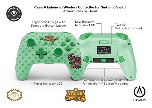 PowerA Enhanced Wireless Controller for Nintendo Switch - Animal Crossing: Timmy & Tommy Nook - Nintendo Switch