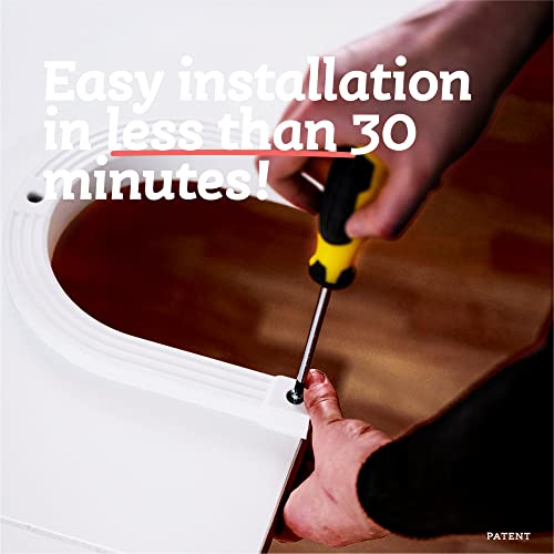 Purrfect Portal Interior Cat Door - No-Flap Cat Door for Interior Door, Cat Door Interior Door for Cats Up to 20 lbs, Easy DIY Setup, Secured Installation in Minutes, No Training Needed